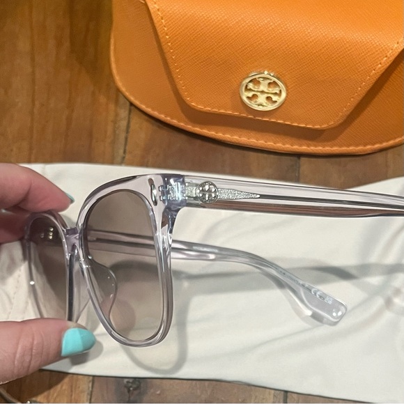 Tory Burch Clear Frame Sunglasses - Picture 3 of 4